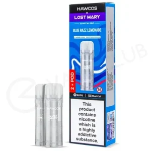 Blue Razz Lemonade Hawcos x Lost Mary Crystal Pro Prefilled Pods