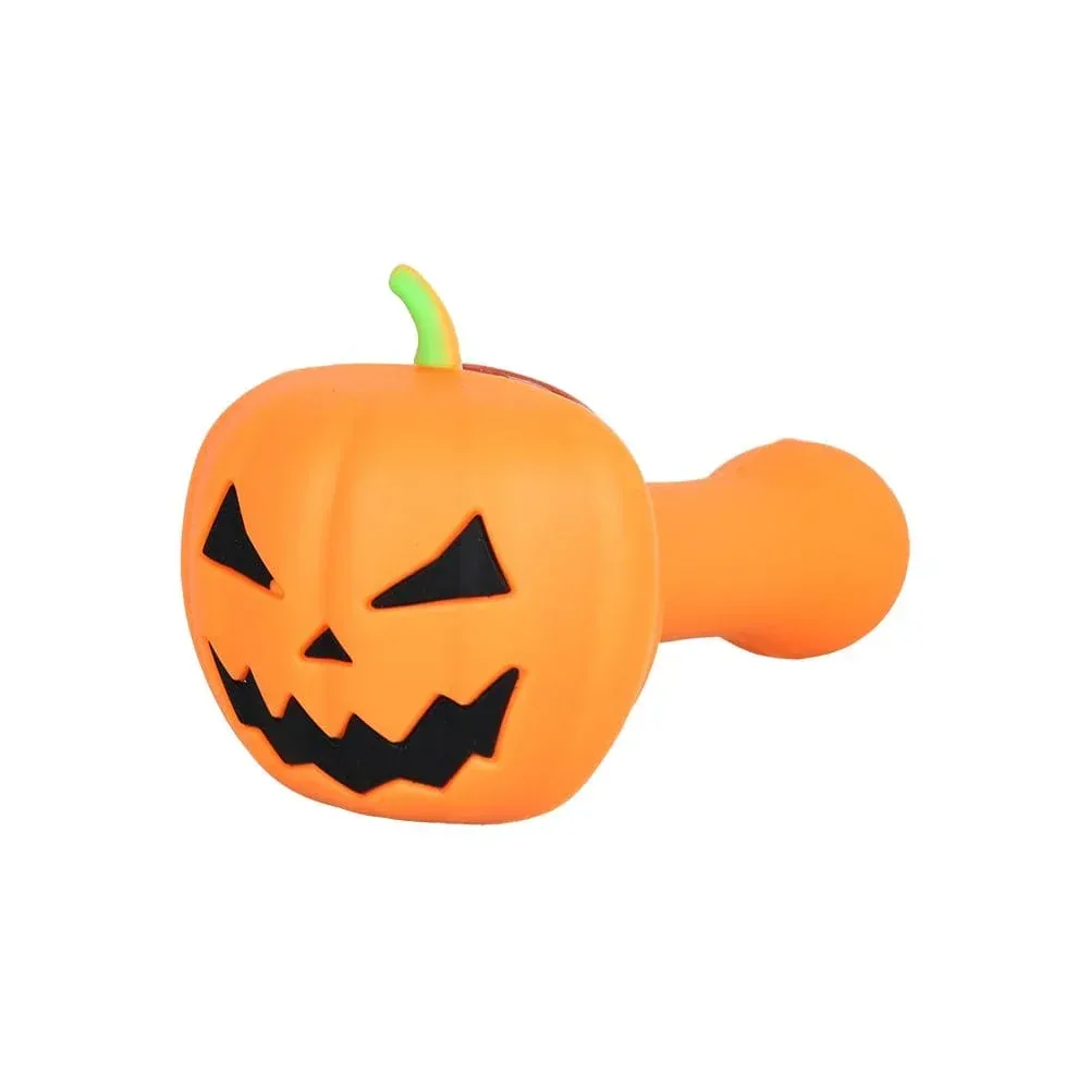 5" Pumpkin Silicone Hand Pipe - Image 2
