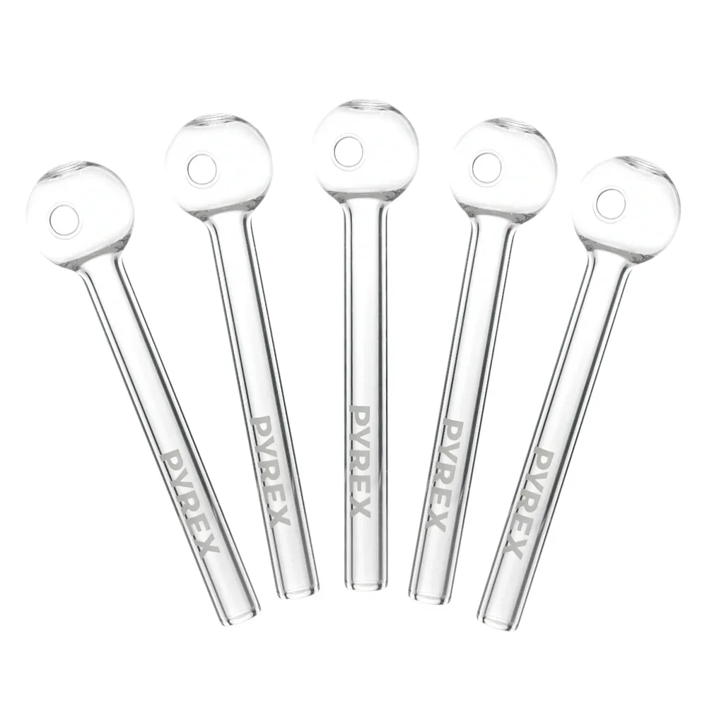 4.5″ Clear Glass Oil Pipe