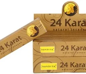 Nandita - 24 Karat Incense Natural & Organic Hand-rolled Masala Incense Sticks 15g