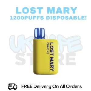 Pineapple Passion Fruit Lemon Lost Mary DM600 X2 1200Puff Disposable Vape Kit