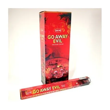 HEM Go Away Evil 9″ Incense Sticks – Hex Box (20g)