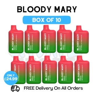 Bloody Mary 600 Puff Watermelon Pomegranate Pack Of 10