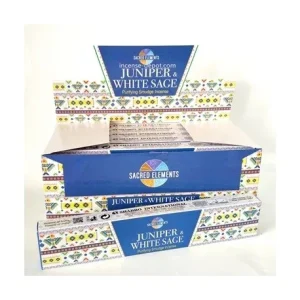 Sacred Elements – Juniper & White Sage Premium Hand-Rolled Masala Incense (15g)