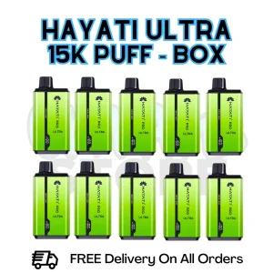 Fresh Mint Hayati Pro Ultra 15K Puffs Box Of 10 - £85.99