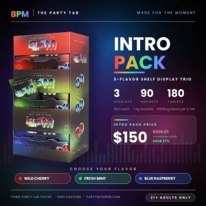 BPM Chewable Tablets 3 Flavor Display Intro Pack