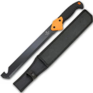 Snake Eye - Serrated Blade Machete w/ Nylon Sheath and Gut Hook