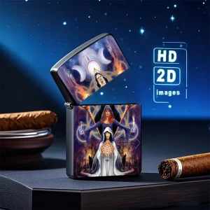 2D Wiccan Triad Mystical Aluminum Lighter Shell