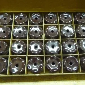 ZenN - Brown Flower Shape Backflow Incense Burner Set