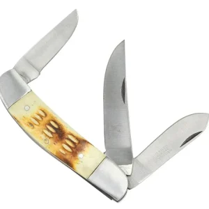 The Bone Edge - 7" Unburnt Ashes Tri-Blade Pocket Knife