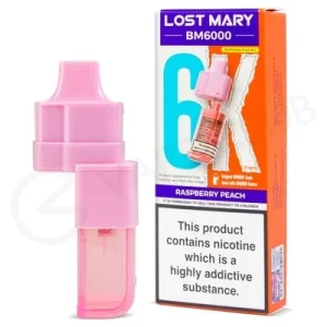 Raspberry Peach Lost Mary BM6000 Refill Pack