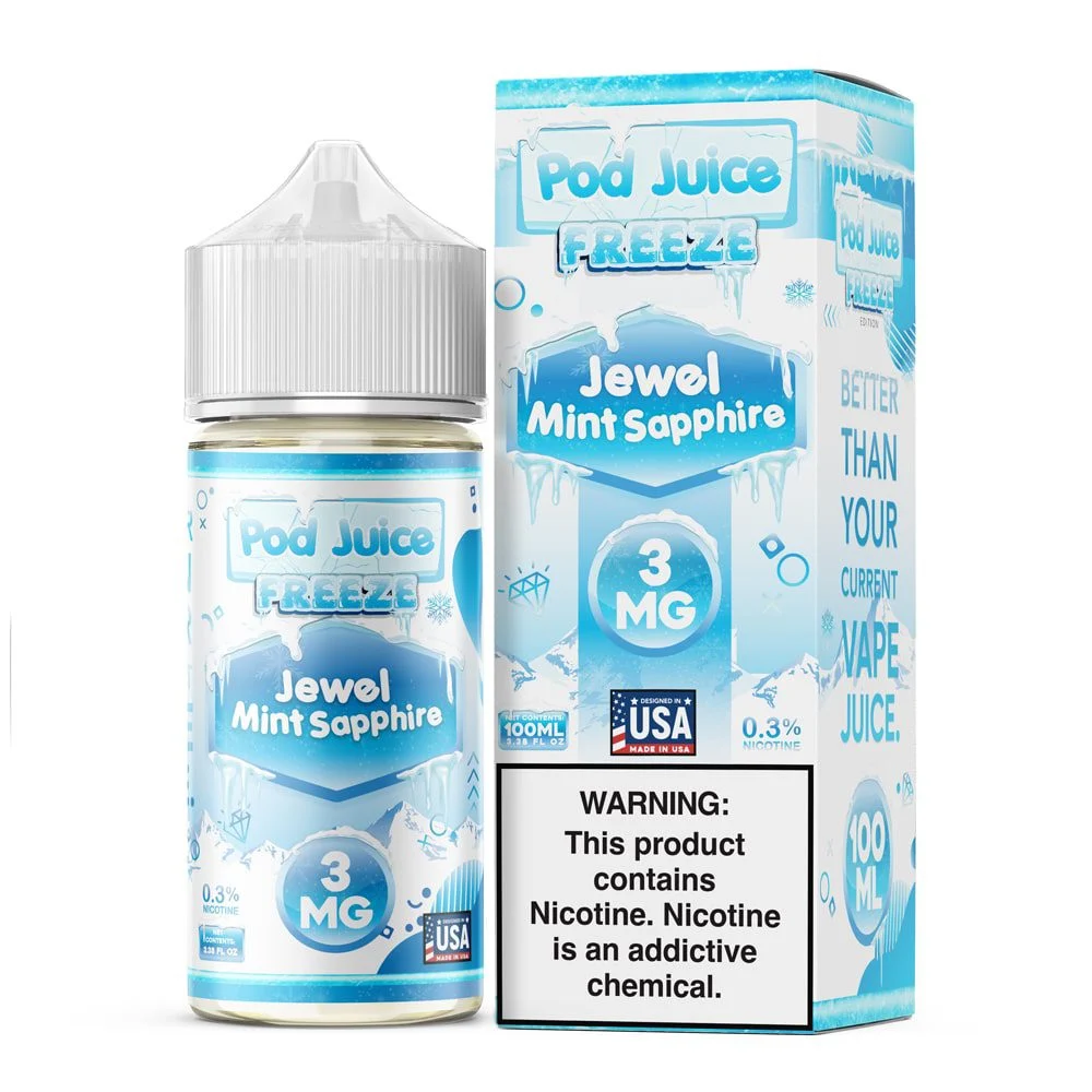 Jewel Mint Sapphire Freeze by Pod Juice – 100mL