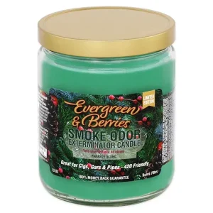 Smoke Odor - 13oz Evergreen & Berries Candle