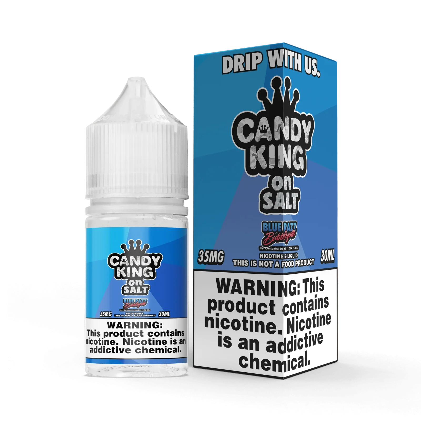 Blue Razz Bubblegum by Candy King on Salt – 30mL