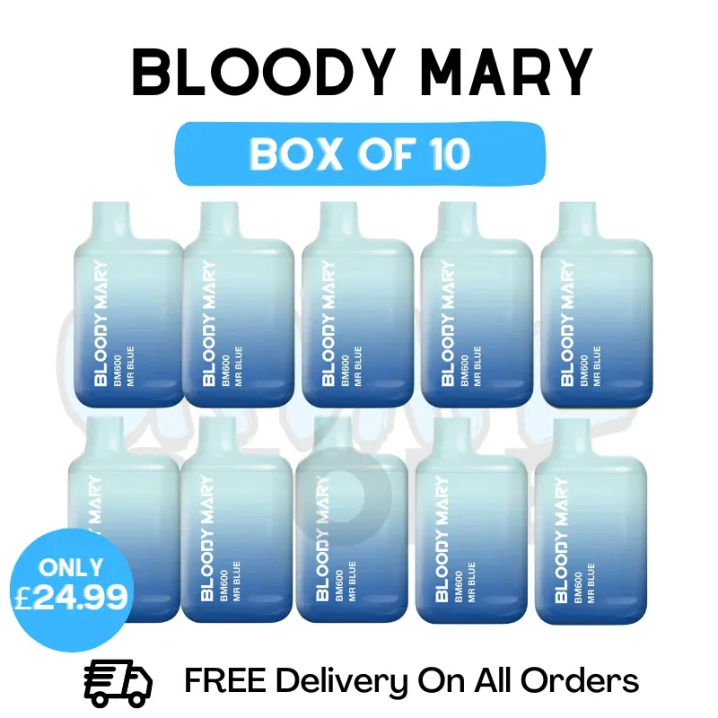 Bloody Mary 600 Puff Mr Blue Pack Of 10
