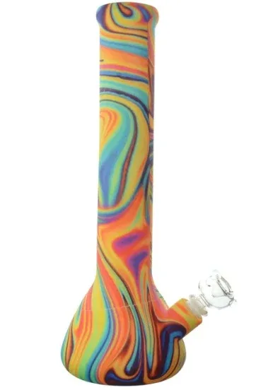 12" Colour Swirl Beaker Bong
