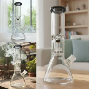 Xtreme - 16″ 7mm Classic Beaker Bong w/ Colour Top