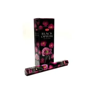 HEM Black Opium 9″ Incense Sticks – Hex Box (20g)