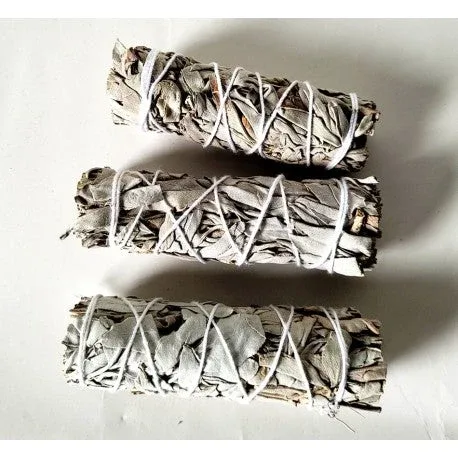 4" California White Sage Smudge Stick