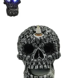 ZenN - Skull w/ Led Eyes Backflow Incense Burner 6.7x4.6x4.3"