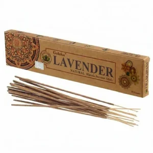 Goloka Organika – Lavender 9″ Incense Sticks (15g)