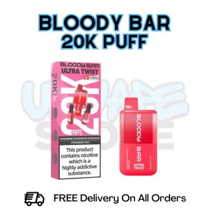 Strawberry Watermelon Bubblegum Bloody Bar 20K Prefilled Pod Kit
