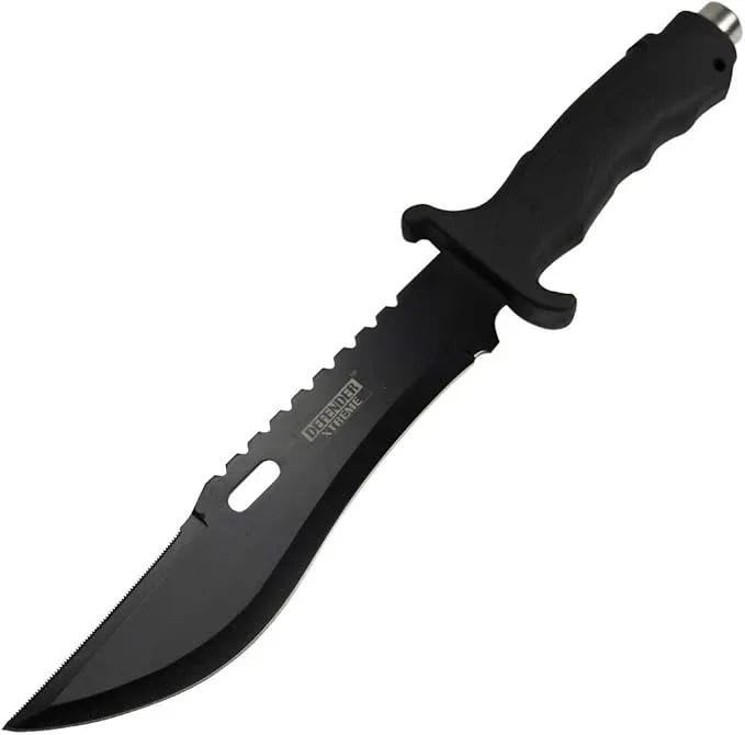 Defender-Xtreme - 13" Black Anodized Fixed Blade Hunting Knife