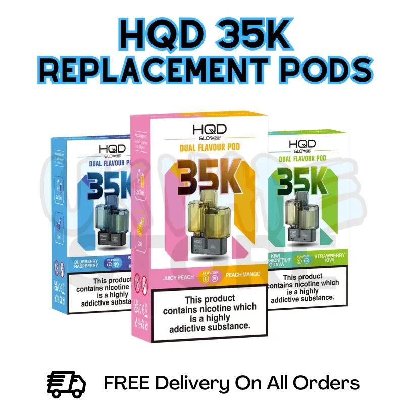 HQD 35K Puff Refil Pack Replacement Pods - £6.49