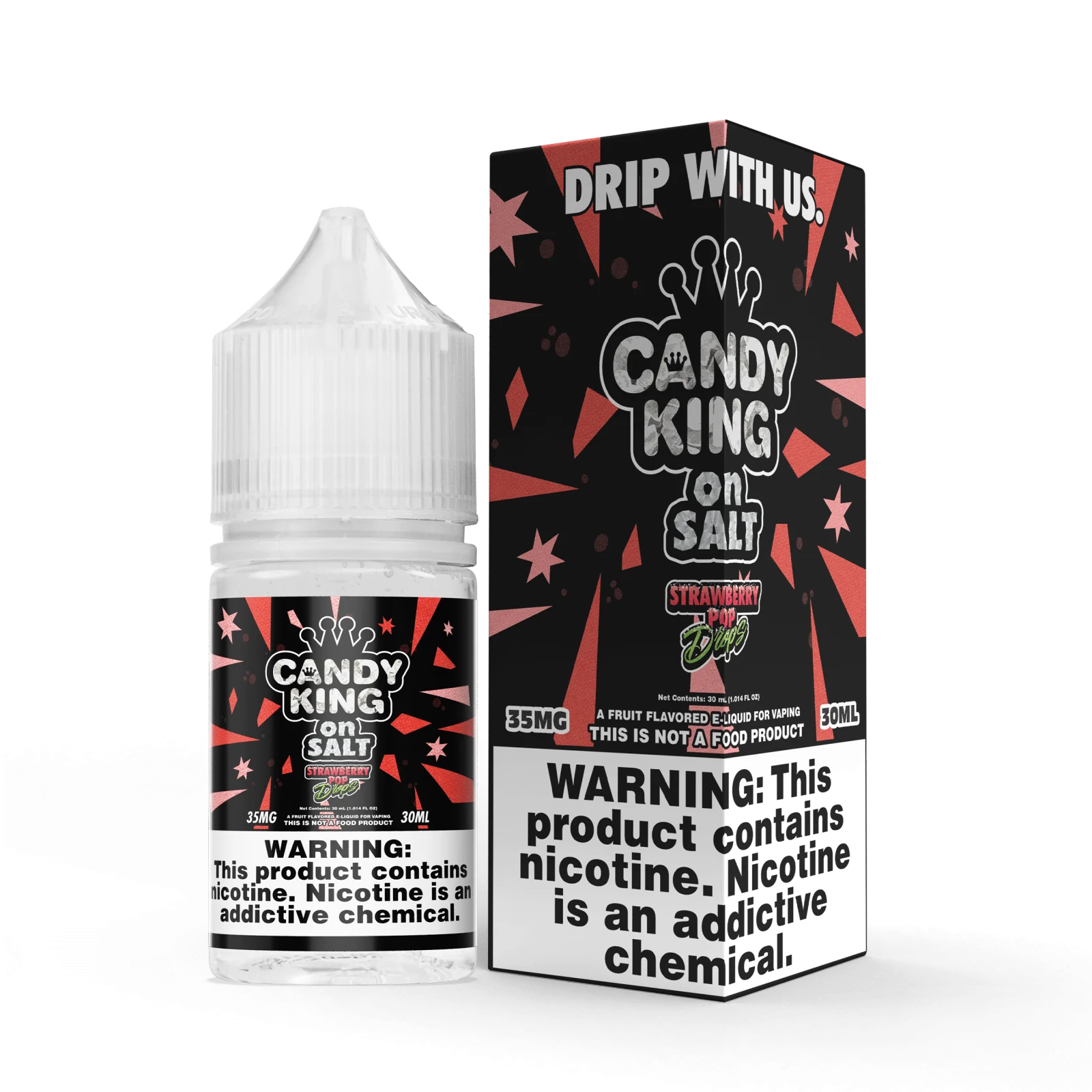 Strawberry Pop Drops by Candy King on Salt – 30mL