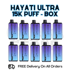 Blueberry Raspberry Hayati Pro Ultra 15K Puffs Box Of 10