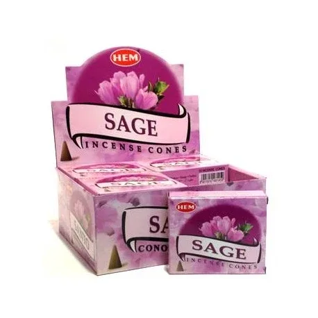 HEM - Sage Incense Cones (10 Cones)