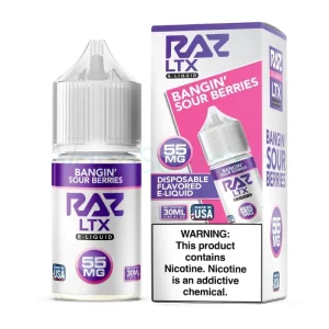 Pod Juice X RAZ LTX Bangin Sour Berries Nic Salt E-juice 30ml