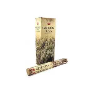 HEM Green Tea 9″ Incense Sticks – Hex Box (20g)