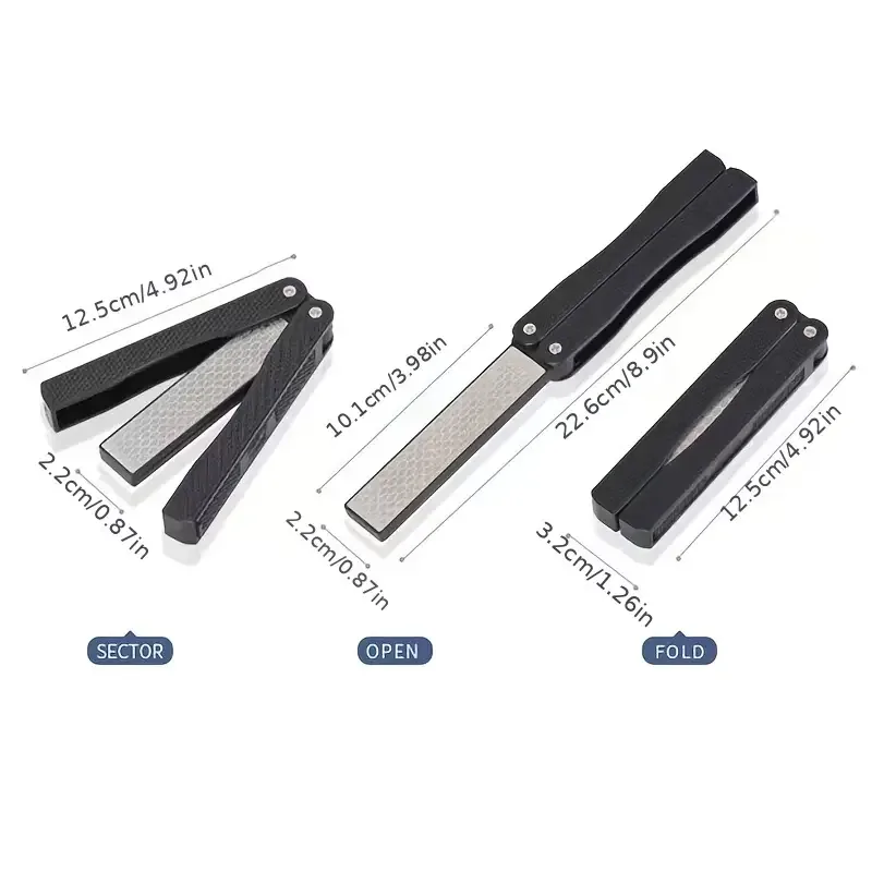 Dual-Sided Folding Pocket Diamond Knife Sharpener - Image 2