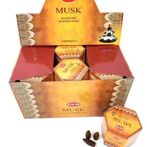 HEM Backflow Cones - Musk Backflow Incense 40 Cones