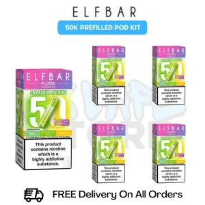 Tropical Edition Elf Bar Plus 50k Prefilled Pod Kit Box Of 5
