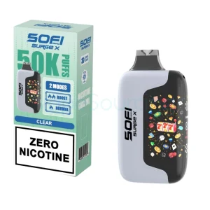 Clear SOFI Surge X 50K Zero Nicotine Disposable Vape