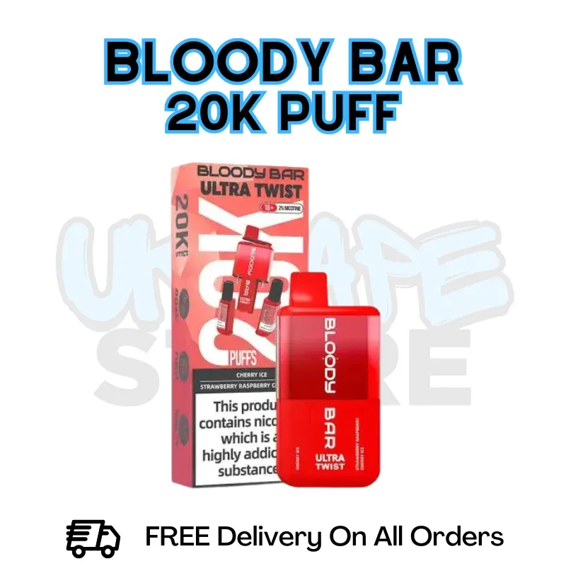 Cherry ICE - Strawberry Raspberry Cherry ICE Bloody Bar 20K Prefilled Pod Kit