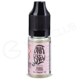 Rhubarb & Custard E-liquid by Ohm Brew 50/50 Nic Salts