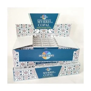 Sacred Elements – Myrrh & Copal Premium Hand-Rolled Masala Incense (15g)