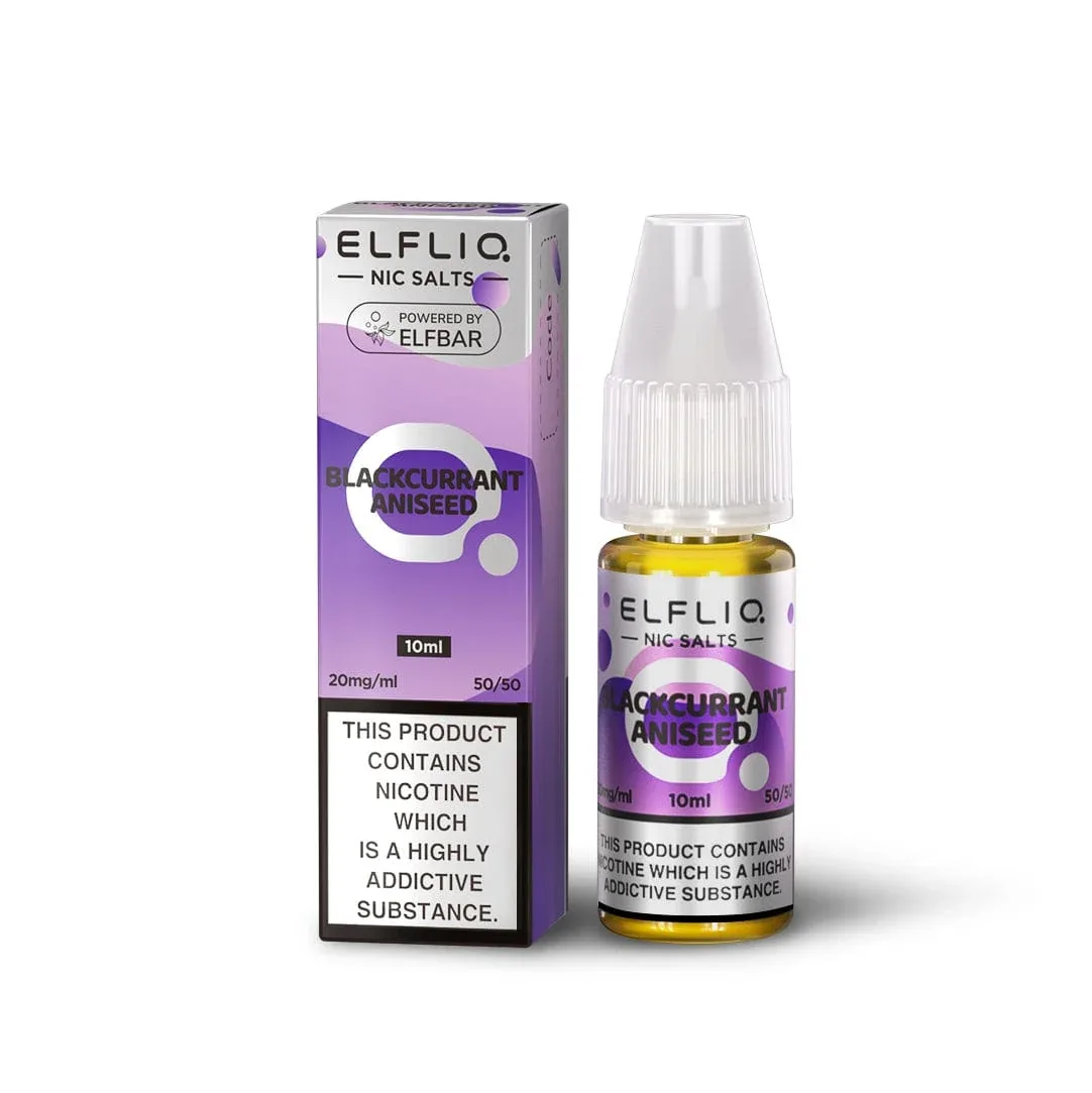 Blackcurrant Aniseed Nic Salt By Elfliq