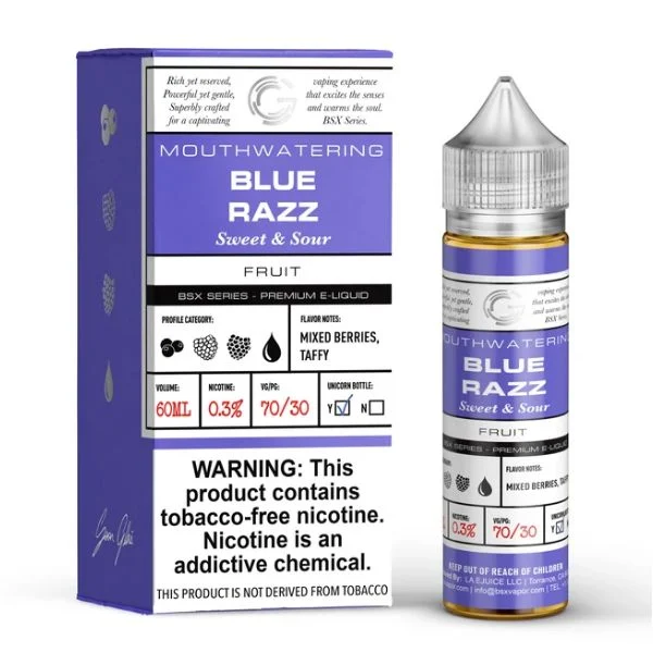 Glas Baxis Blue Razz E-liquid - (60mL)