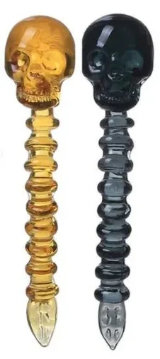 Glass Skull Vertebrae Dab Tool