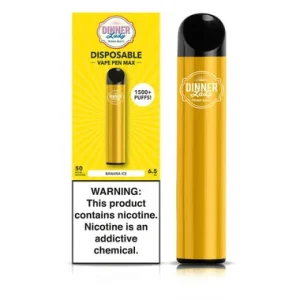 Banana Ice | Dinner Lady Vape Disposable Pen Max | 1500 Puffs | 30-50mg (Final Closeout)