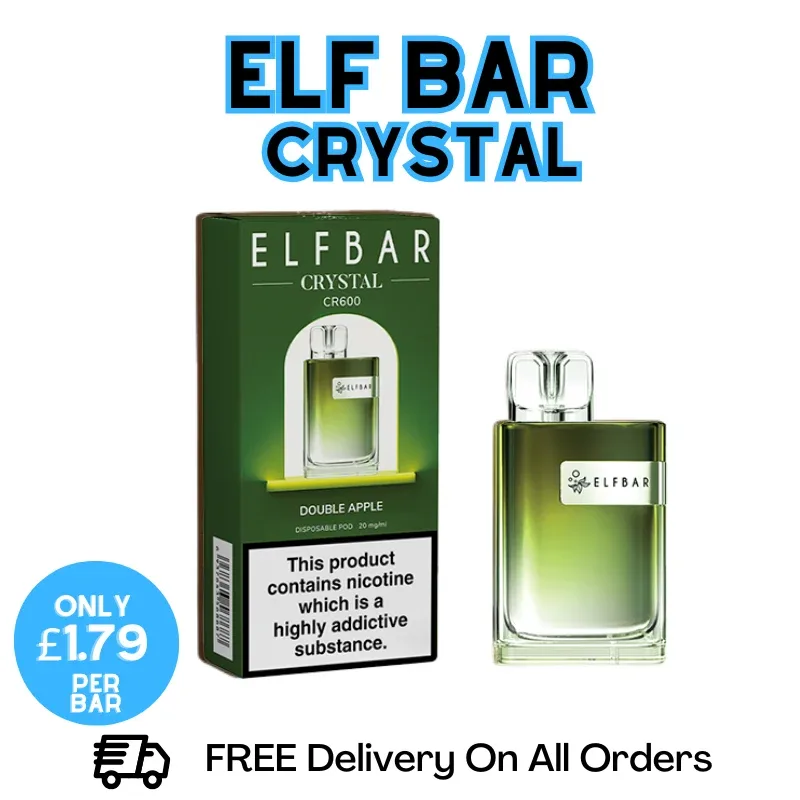 Double Apple Elf Bar Crystal 600 Disposable Kit | ONLY £1.79