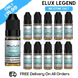 Watermelon Ice Elux Legend Nicotine Salt Pack Of 10