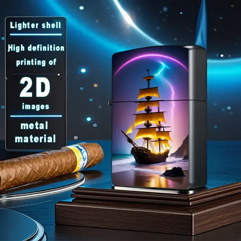 2D Glowing Sails Ship Lighter Shell - Image 2
