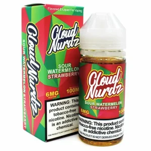 Cloud Nurdz Sour Watermelon Strawberry E-liquid - (100mL)