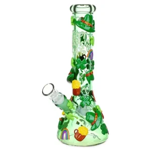 St. Patrick's Day - 10" Glow in the Dark Beaker Water Pipe