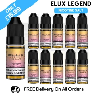 Pink Lemonade Elux Legend Nicotine Salt Pack Of 10
